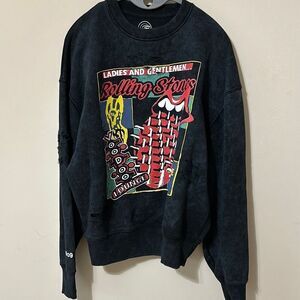 RS No. 9 Carnaby Rolling Stones VOODOO LOUNGE DISTRESSED PUFF PRINT CREWNECK